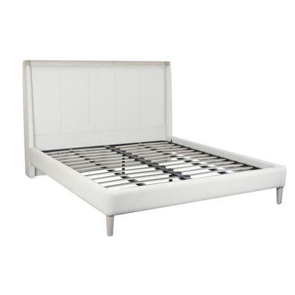 Cama Tapizado Tejido Gris Metal 196X223X135 Cm