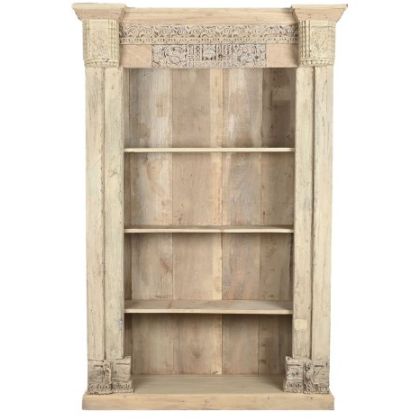 Estantería Madera Teca 150X60X210 Tallado Antiguo