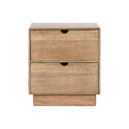 Natural Mango Wood Nightstand 40X30X45 Cm