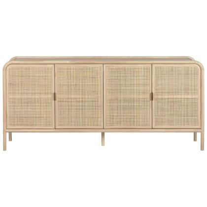 Natural Fir Rattan Sideboard, 180 cm