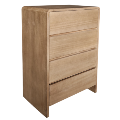 Paulownia Wood Elm Wood Tallboy 60X40X100 Cm
