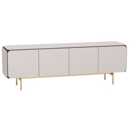 Grey Gold Wood TV Cabinet, 183X41X60 Cm