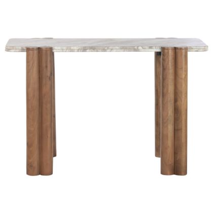 Consola Iznate rectangular mármol madera