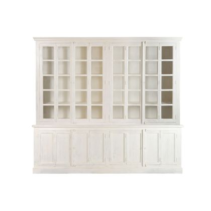 Vitrina Madera Teca Madera Mango 270X43X244 Blanco