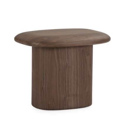 Mesa auxiliar en chapa de nogal 53 cm