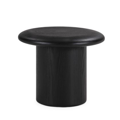 Mesa auxiliar en chapa de nogal negra 55 cm
