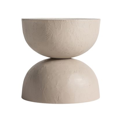Mesa Auxiliar Kotka Madera de Mango Blanco Roto, 45 Cm