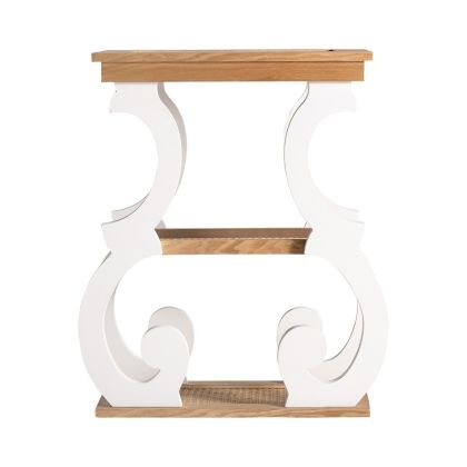 Mesa Auxiliar Zetel Blanco Natural Madera DM Hierro