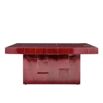 Mesa Centro Brick Rojo Madera, 100 cm