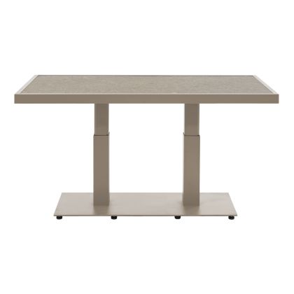 Mesa Comedor Regulable Cerámica Aluminio Acero, 140 Cm