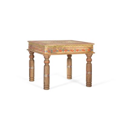Mesa Centro Cuadrada Madera Pintada, 58 Cm
