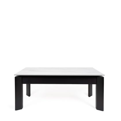 Mesa Centro Elevable Oliver Blanco Negro