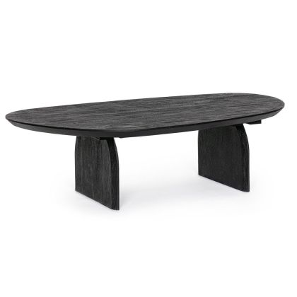 Mesa Centro Monterrey Estilo Vintage Madera Mango Negro, 135 Cm