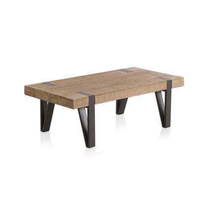 Mesa Centro Industrial Madera Metal 121 Cm