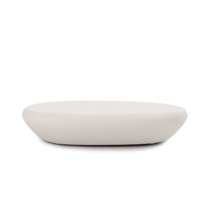 Mesa Centro Microcemento Acabado Crema, 100 Cm