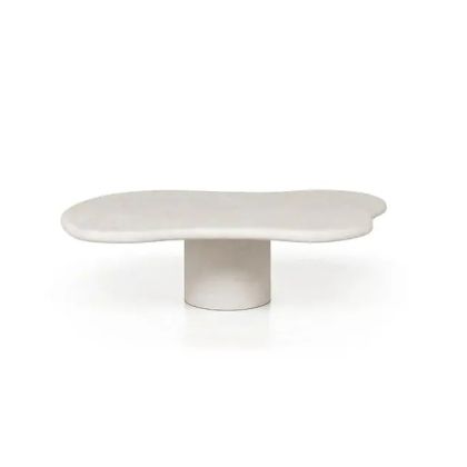 Mesa Centro Microcemento Acabado Crema, 125 Cm