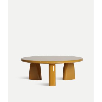 Mesa Centro Provenza Madera Mostaza Brillo, 80 Cm