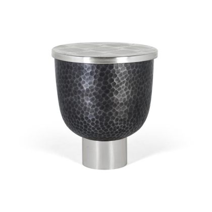 Mesa centro aluminio color plata tapa
