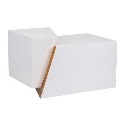 Mesa Centro Victoria Hierro Blanco/Oro, 79 Cm