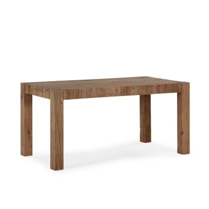 Mesa de comedor en madera de pino recuperada natural envejecido 160 cm