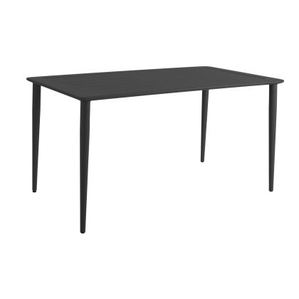 Mesa Comedor Aluminio Gris Antracita, 140 Cm