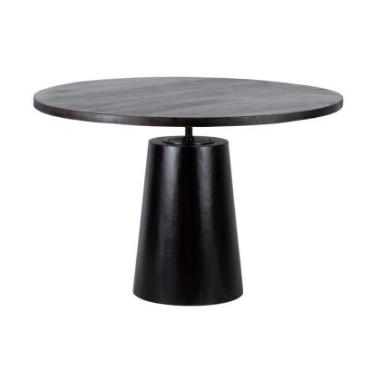 Mesa Comedor Argir Regulable Madera Negra, 76-105 Cm
