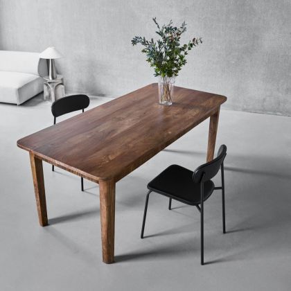 Mesa de comedor en madera de mango marrón antiguo 200 cm