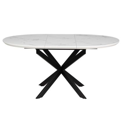 Mesa comedor extensible gris negro