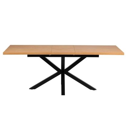 Mesa comedor extensible natural negro
