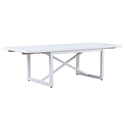 Mesa Comedor Extensible NASHVILLE Metal Blanco, 260 Cm