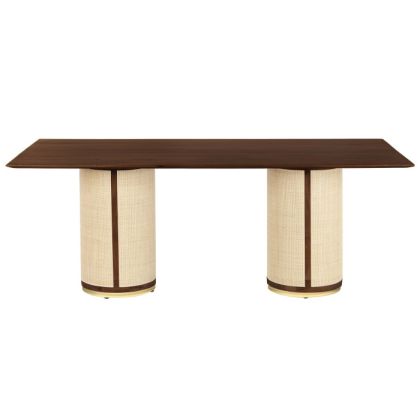 Mesa Comedor Fibra Sintética Madera Mango, 200X100X76 Cm