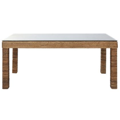 Mesa Comedor Fibra Sintética Madera Teca 180X90X77 Cm