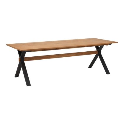Mesa Comedor Jardín Mark Madera Aluminio Negro, 230 cm