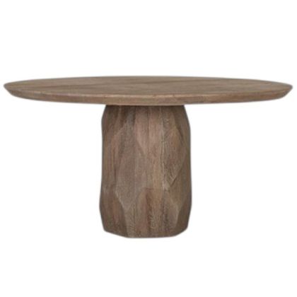 Mesa Comedor Kalua Redonda Madera Natural, 150 Cm