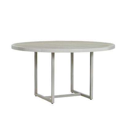 Mesa de comedor redonda en mdf y hierro arena 140 cm