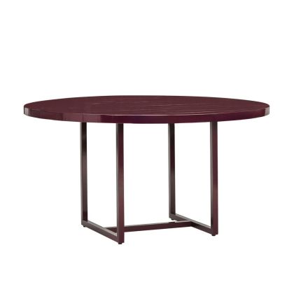 Mesa de comedor redonda en mdf y hierro mora 140 cm