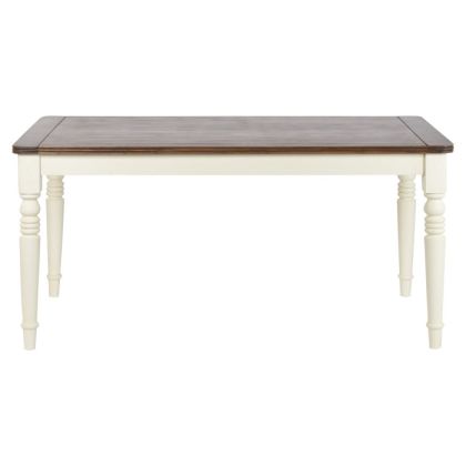 Mesa Comedor Madera Mango Crema/Marrón, 160 Cm