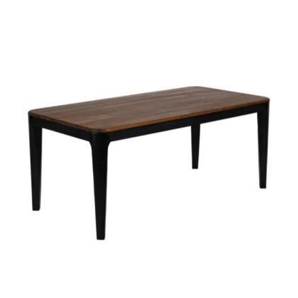 Mango Wood Sheesham Wood Dining Table Brown Black, 180 X 90 X 76 Cm