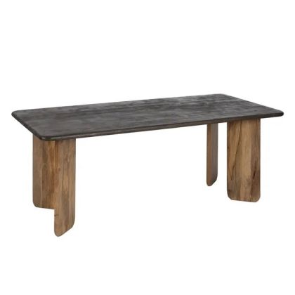 Natural-Brown Mango Wood Dining Table, 200 Cm