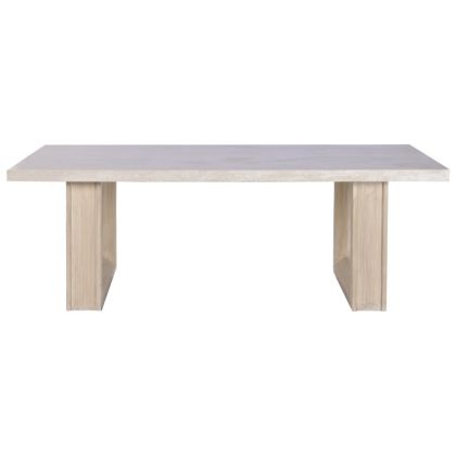 Mesa Comedor Madera Olmo Mármol Travertino, 220X100X76 Cm