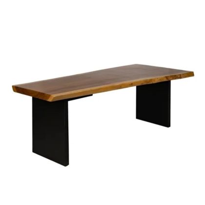 Suar Wood Iron Dining Table, 200 X 80 X 80 Cm