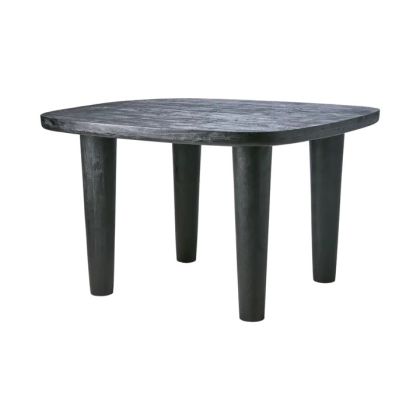 Mesa de comedor nórdica-moderna en madera de mango y hierro negro.