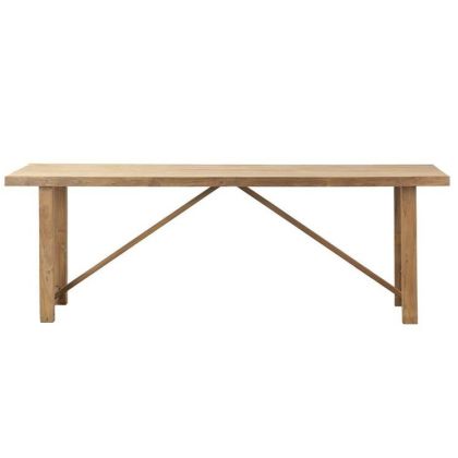 Mesa Comedor Rectangular Madera Natural, 220 Cm