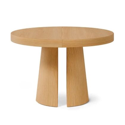 Mesa Comedor Redonda Extensible Roble Natural, Ø120/170 Cm