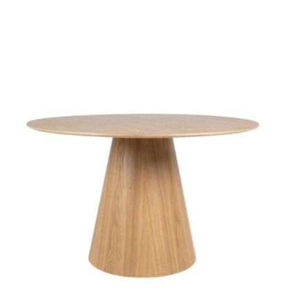 Mesa comedor rendonda madera natural 