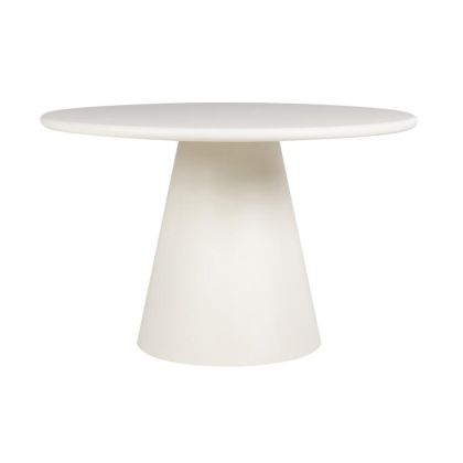 Mesa Comedor Redonda Microcemento Beige, 120 Cm