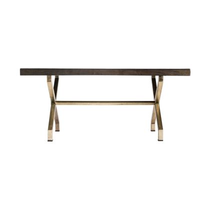 Mesa Comedor Hierro Oro Viejo Madera,180 Cm