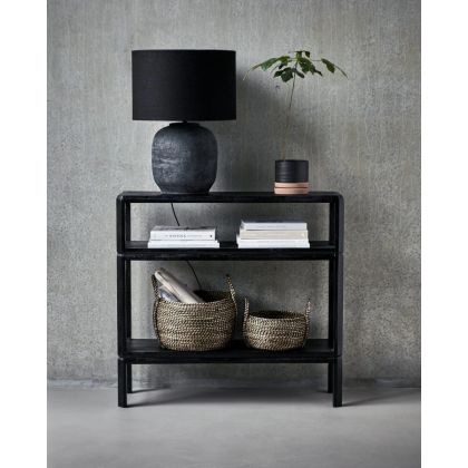 Mesa consola en madera de mango negro.