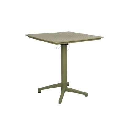 Mesa de bistró en metal y polipropileno verde 70 cm