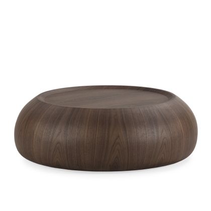 Mesa de centro en chapa de nogal y dm 100 cm